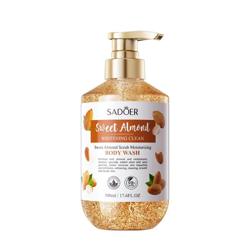 500ml Sweet Almond Scrub Whitening and Cleansing Shower Gel Body Wash Bath and Body Works