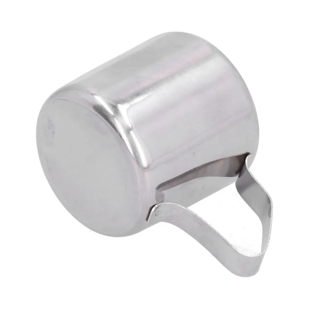 90ml Latte Pitcher Rustless Steel Precision Pointed Spout Latte Cup Mirror Polished Curved Handle Making Container