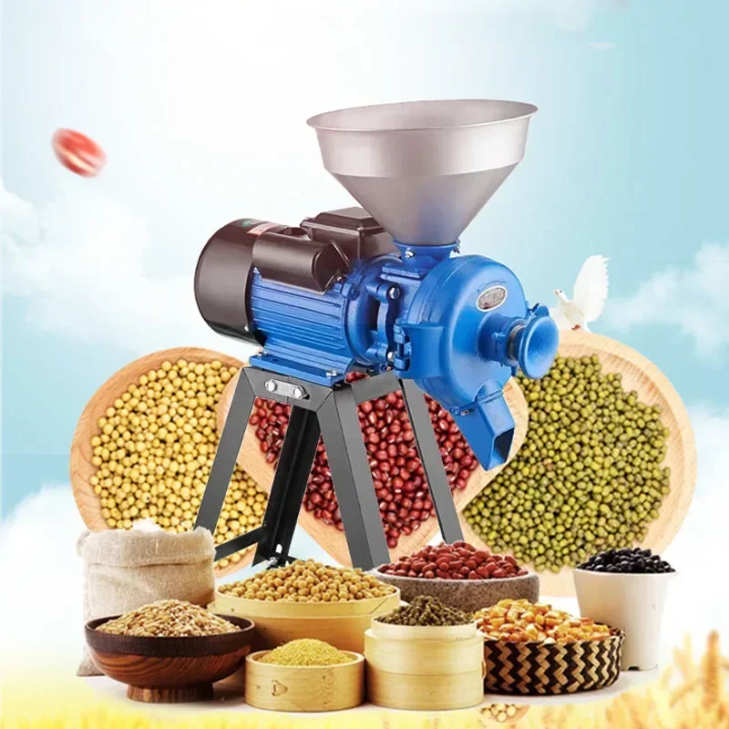 16 Steel Mill Grinding Mill High-power Commercial Pulverizer Wet and Dry Dual-use Grains Powder Machine Soy Milk Machine