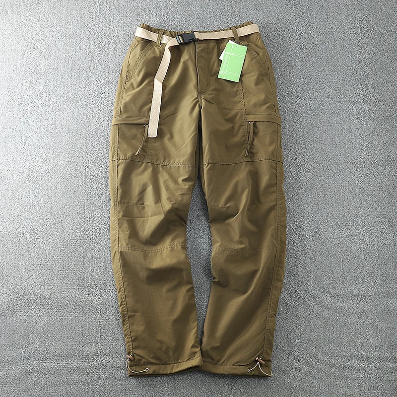 Pantaloni Casual in pile spesso invernale da uomo pantaloni Cargo larghi tattici militari in cotone pantaloni termici caldi in velluto a doppio