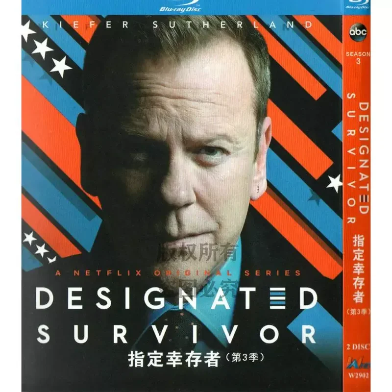 American Suspense Drama Series Designated Survivor Seasons 1-3 Blu-ray BD High Definition 8 Discs