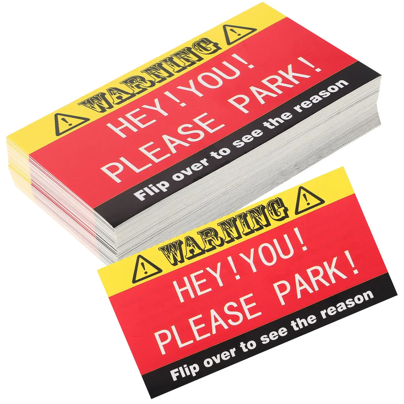 

100 Pcs Parking Violation Card Bad Stickers Warning Funny Tickets Road Safety Sign Cards Paper