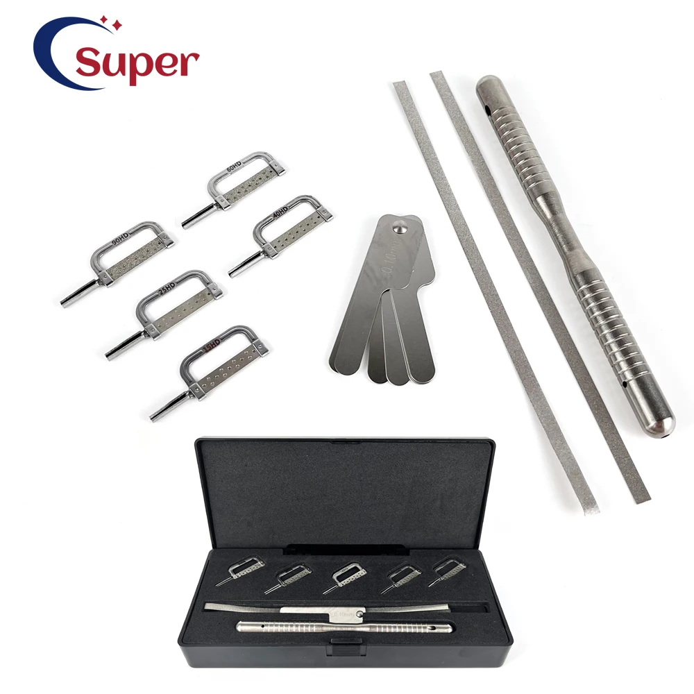 Dental Orthodontic Interproximal Enamel Reduction IPR Kits Automatic Strip Double Sided + Handle