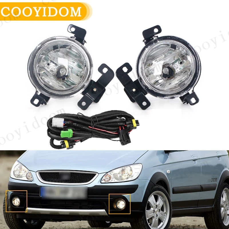 DRL Fog Lamp For Hyundai GETZ CLICK 2005-2011 Front Bumper Fog Light 922011C500 922021C500  Driving Lamp Fog Lights Assemby