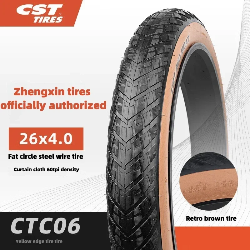 CST CTC0626x4.0 fat circle car yellow edge tire outer tire retro stab-proof snowmobile beach car steel wire tire