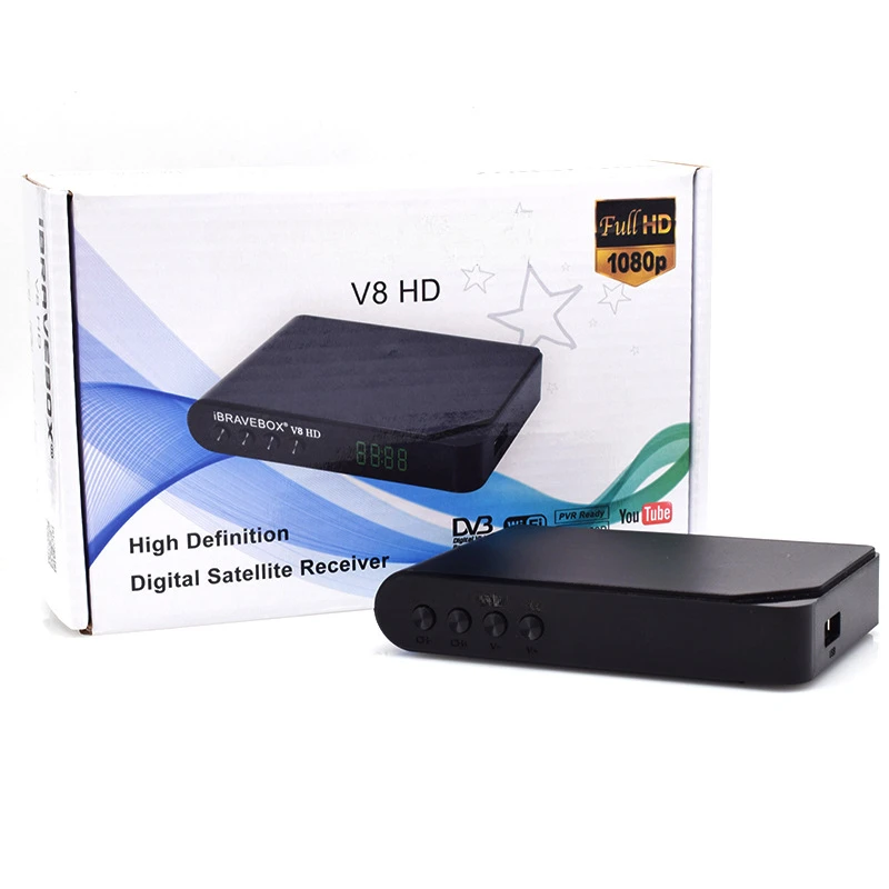 iBRAVEBOX V8 HD DVB-S/S2  SUPPORT WIFI BISS POWEY VU YOUTUBE