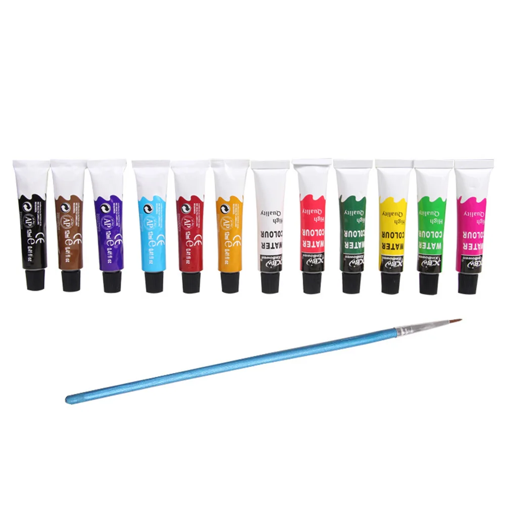 

12 Colors Watercolor Paint Set Vivid Pigments Creamy Texture Foldable Design for Field Sketch Painting Kit Paint Set