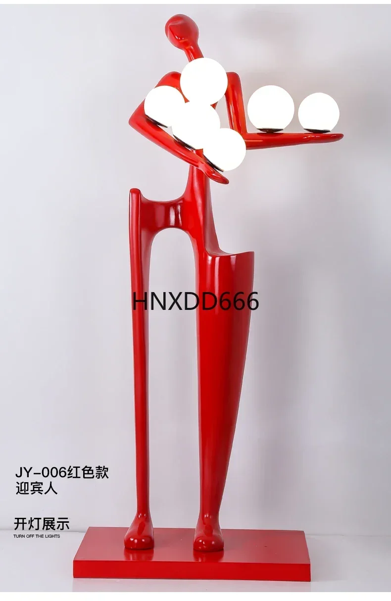 Modern Abstract Figure Sculpture Floor  Living Room Light Luxury FRP Humanoid Art Welcome Floor Big Decorations