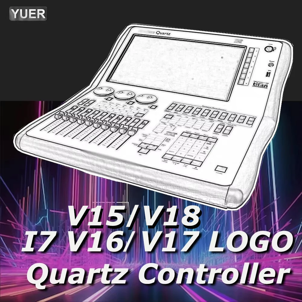

I7 Кварцевая консоль V15/V16/V17/V18 Версия Cutover Выберите сценическое освещение Светодиодный контроллер с подвижной головкой DMX для DJ Disco Titan
