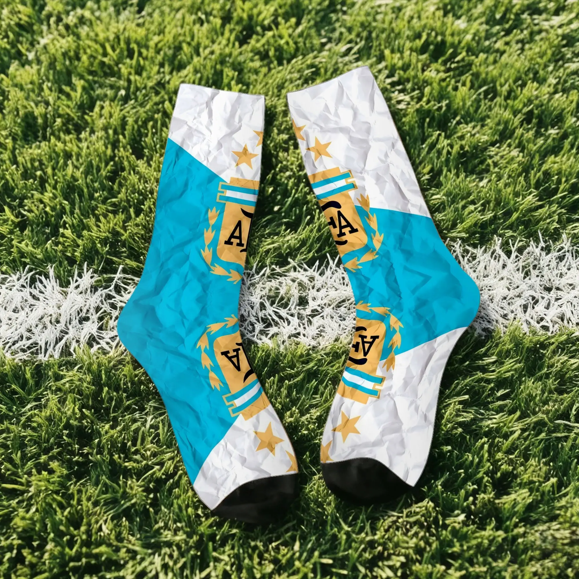 

Мужские компрессионные носки в стиле хип-хоп ретро с аргентинским принтом, унисекс, в уличном стиле, бесшовные, с забавным принтом, оригинальные, укороченные.