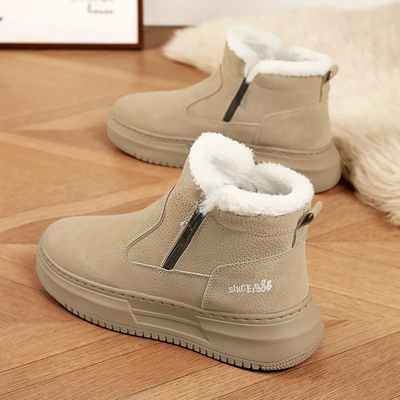 Men Winter Boots Cold Proof Ankle Boots 2024 Men Winter High-quality Warm High Top Cotton Shoes Outdoor Thick Soled Snow Boots