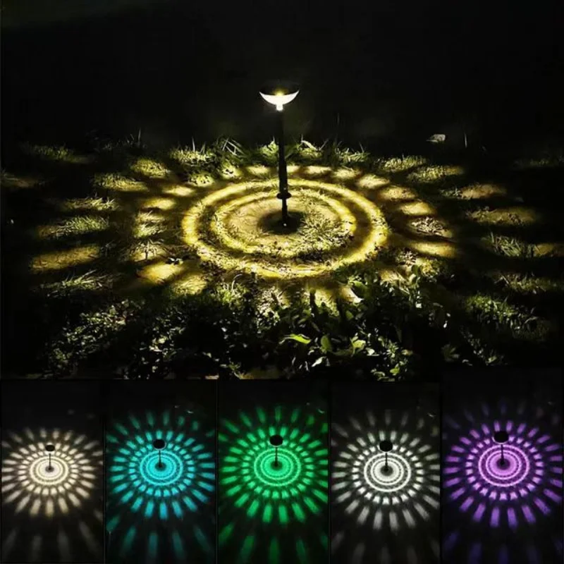 

Gardens Solar Lights Outdoor Landscape RGB Color Changing Waterproof Ground Plug Lamps LED Lawn Pathway Lightings Outside Decors