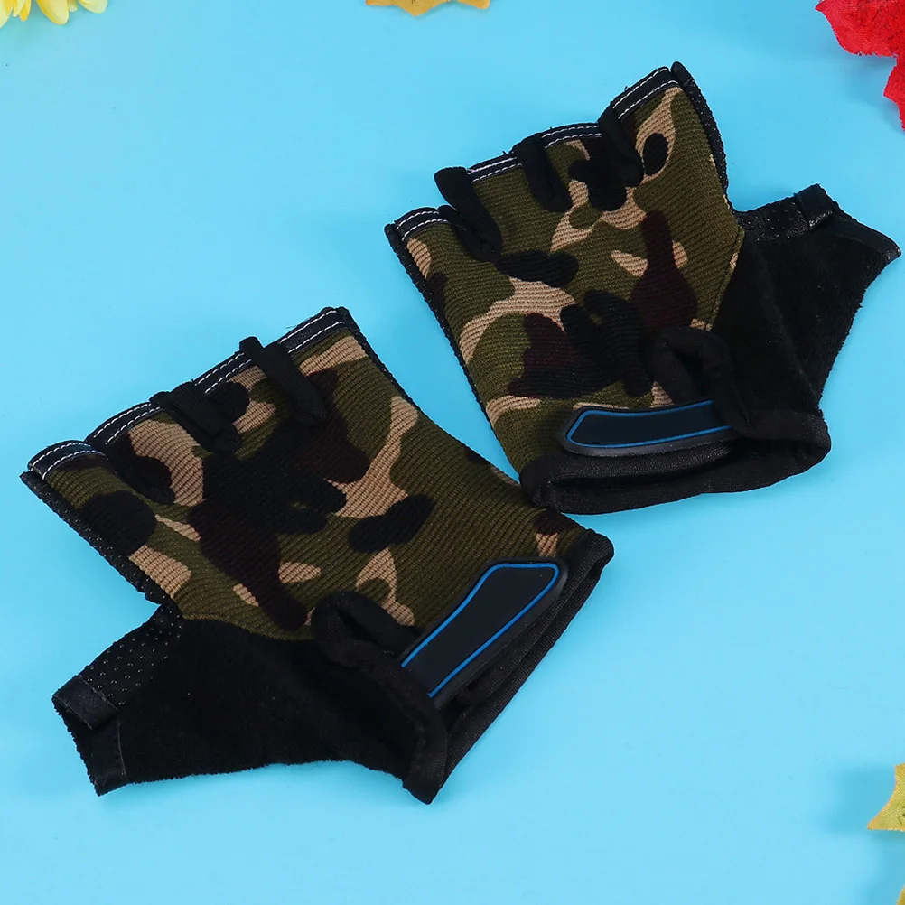 

1Pair Cycling Gloves Half Finger Premium Material Anti Skid for Outdoor Sports Mountain Climbing Half Finger Gloves