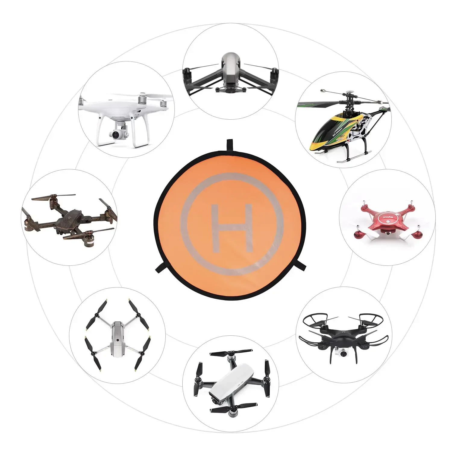Drone Universal 55cm 75cm 110cm Foldable Landing Pad Mat Fast-fold for RC DJl Mini 4 Pro Mavic Spark Quadcopter Parking Toy Part