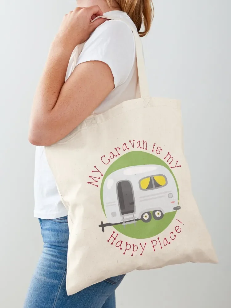 My Caravan is my Happy Place Tote Bag female bag handbag Cloth bag