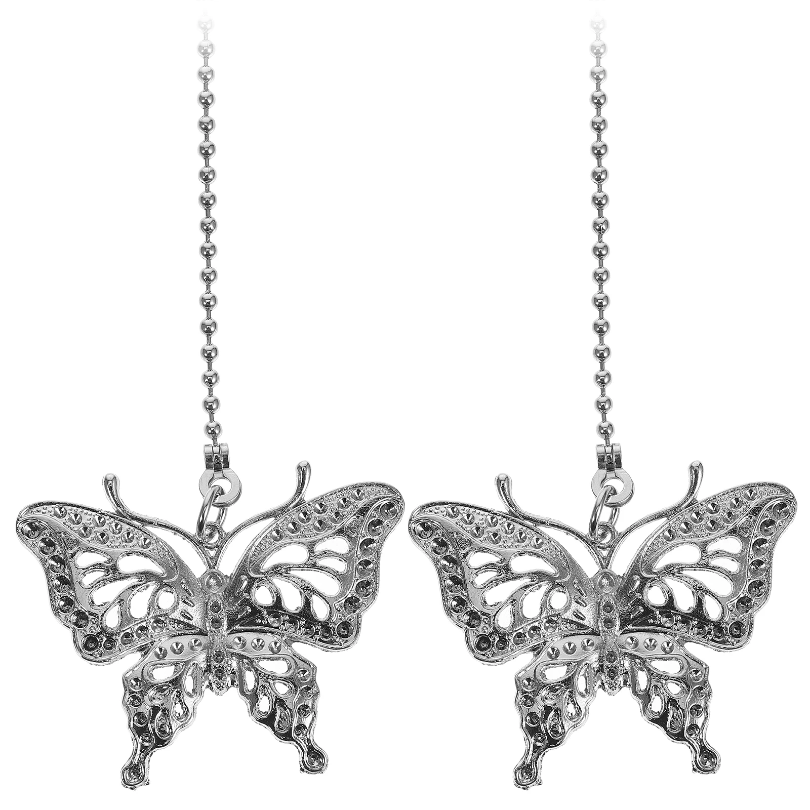 

2pcs Ceiling Fan Pull Butterfly Light Extender Decorative Pendant Lamp Accessories Durable Easy Installation Chain Extension For