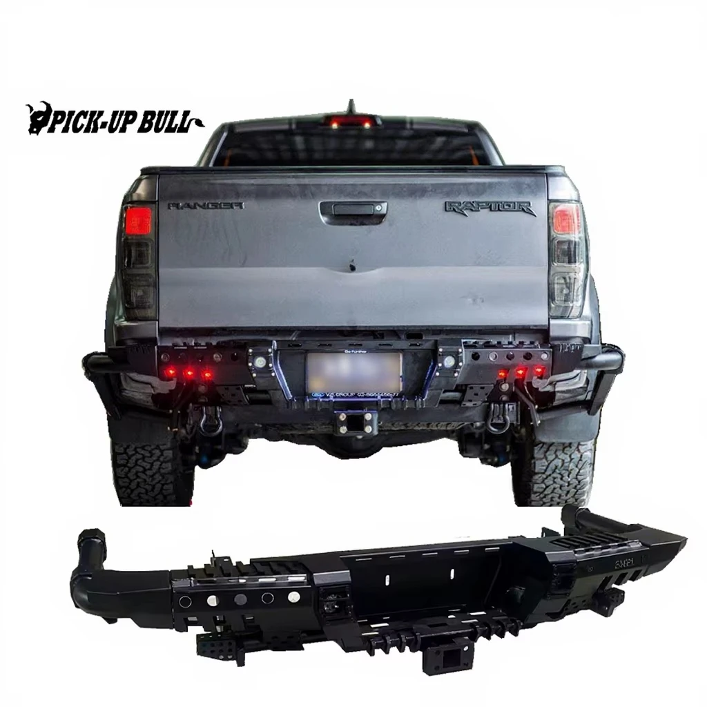 

4X4 Open-N Black Steel Rear Bumper Bull Bars for Ranger T6T7T8 Rear Bumper Bar Accessories for Ranger Rear Bumper