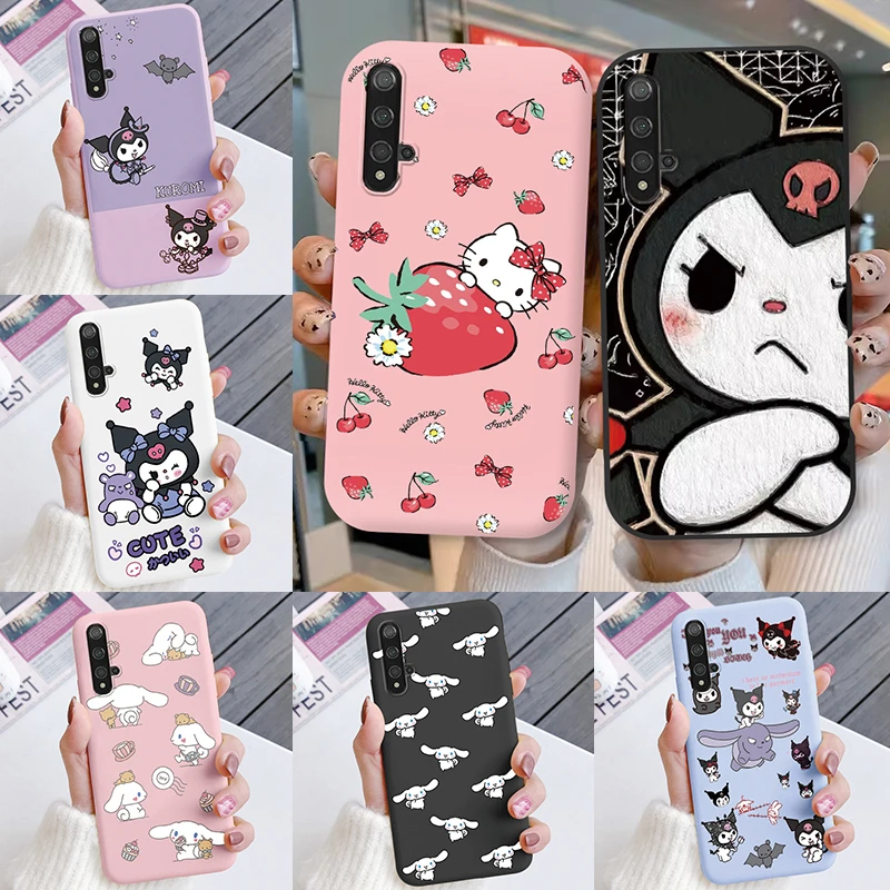 For Huawei Nova 5T Case My Melody Kuromi Capa Shell Cute Cartoon Soft TPU Funda For Huawei Nova5T 5 T Bag Sanrio Cinnamoroll