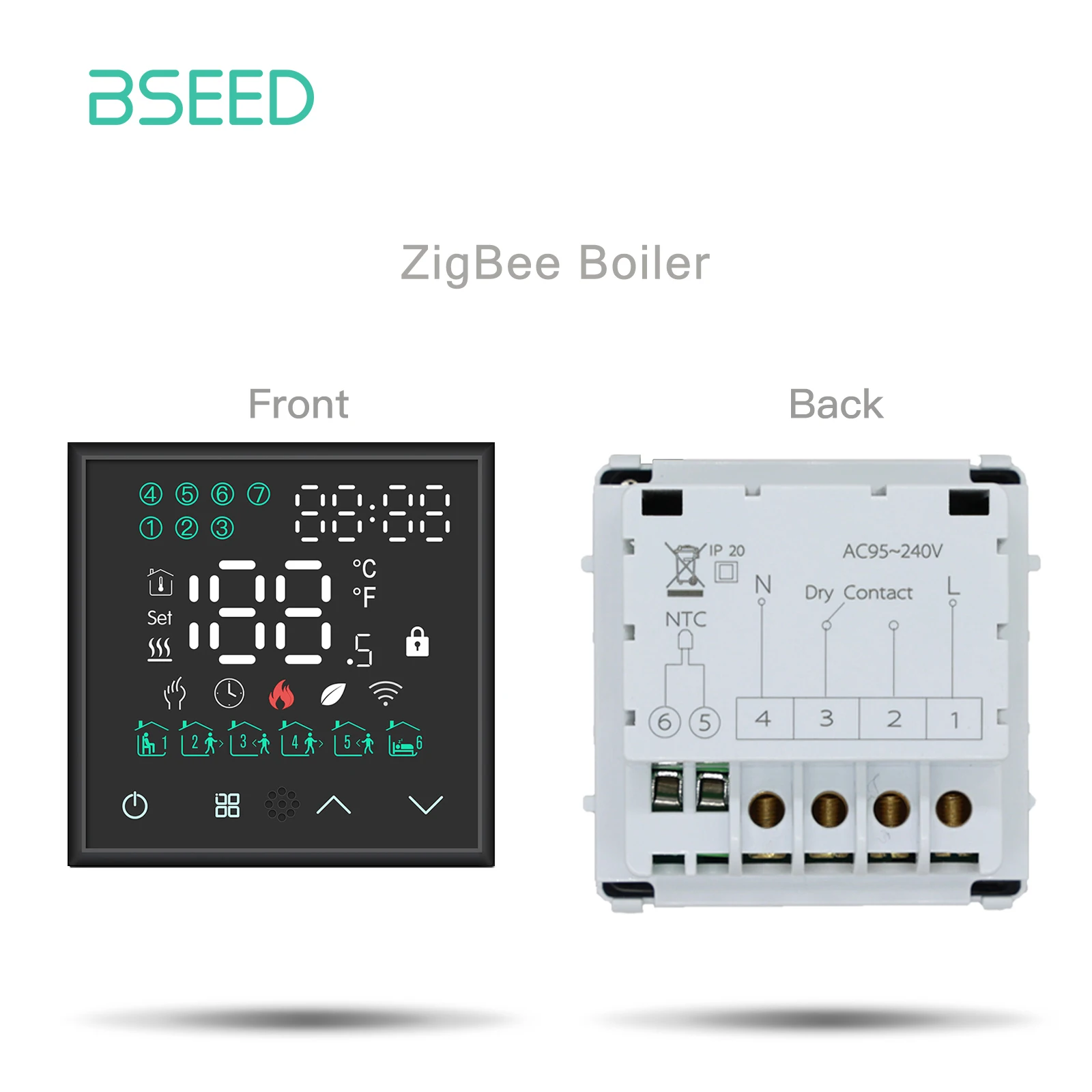 BSEED Zigbee Touch Schakelaar Functie Deel Glazen Paneel Smart Dimmer Gordijn Schakelaar DIY Deel Zigbee Tuya Socket Onderdelen Met Neutraal - afbeelding 1
