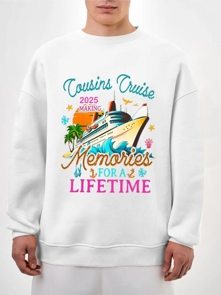 Fashion Ship Printed Men's O Neck Pullover Casual Loose Hoodless Sweatshirts 2025 Autumn New Hoodies Top Can Be Customerized