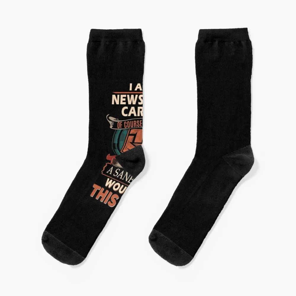 

Newspaper Carrier T Shirt - Sane Person Job Gift Item Tee Socks Women'S Warm Socks Compression Socks Women