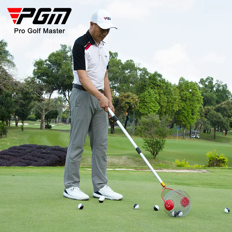 PGM New Golf Ball Picker 3Section Telescopic Rolling Ball Collector NoBend Design Convenient Training Accessory forPracticeRange