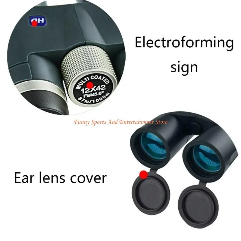 

C4DE 12x42 бинокль с крышей-призмой, профессиональный водонепроницаемый ночной бинокль для зрения для взрослых, телескоп для за