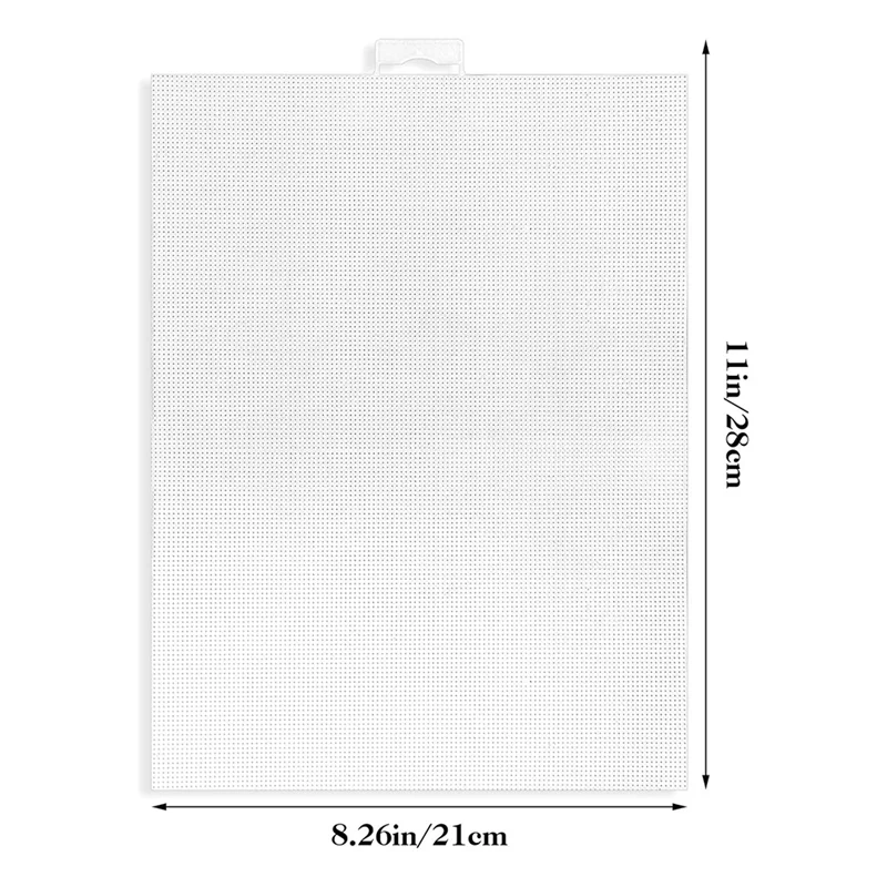 A20F-4 قطعة مكونة من 14 صفائح قماش شبكية بلاستيكية للتطريز، قماش إبرة بلاستيكي أبيض (8 × 11 بوصة) #6