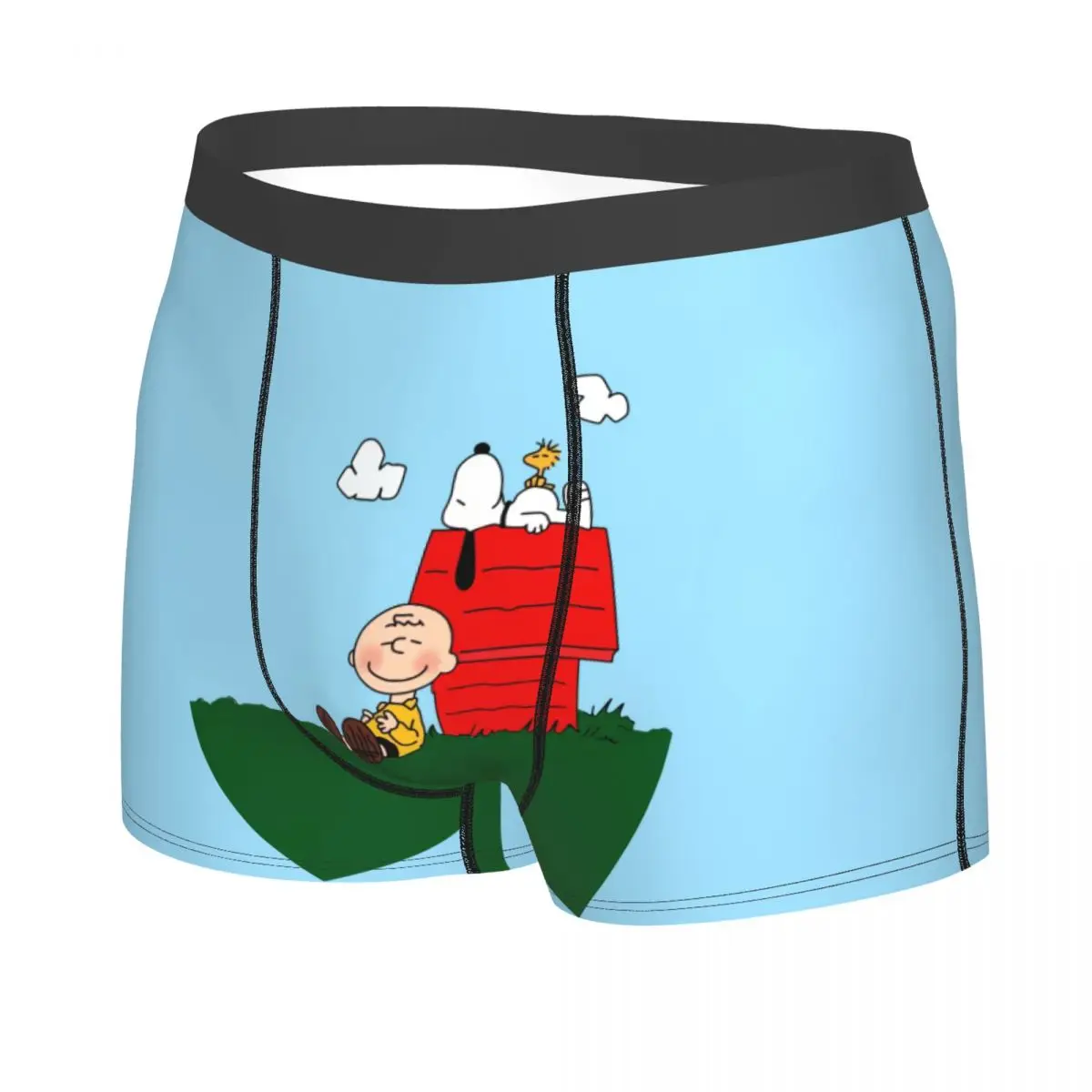 Custom Fashion S-Snoopys Boxers Shorts Panties Male Underpants Comfortable Charlie Brown Anime Briefs Underwear