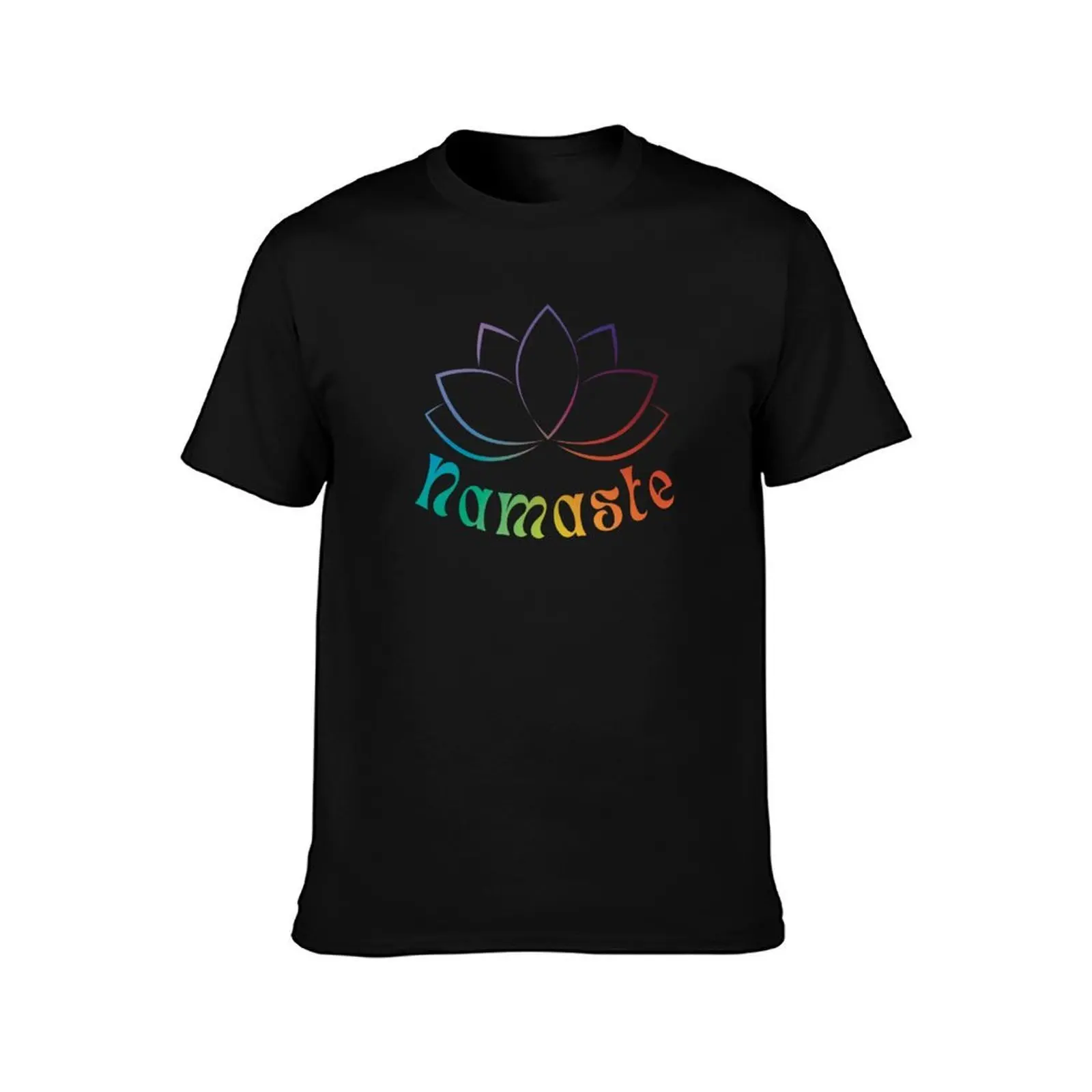 Namaste T-Shirt, Summer Casual Cotton Tee, Oversized Streetwear Tops, Vintage Graphic Print, Loose Fit Short Sleeve, 100% Cotton