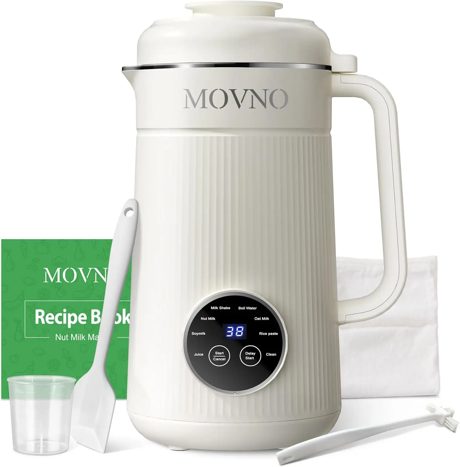 Máquina para Hacer Leche de Frutos Secos 8 en 1, Capacidad de 40 oz, Leches Caseras de Almendras, Avena, Coco y Bebidas Vegetales y No Lácteas