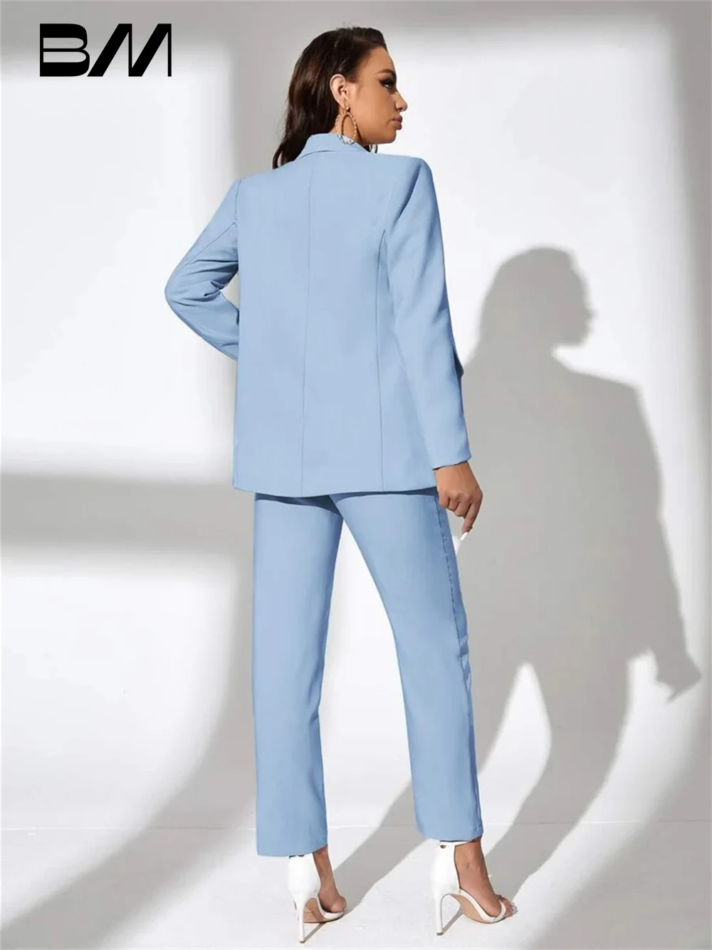 Ensemble élégant pour femmes, comprenant veste pantalon, robe de cérémonie classique trempée de document solide, robe de mariée, printemps été 2024