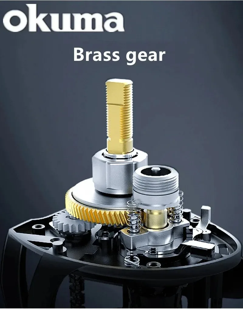 Okuma Baitcasting-Rolle, 6,3:1 Übersetzungsverhältnis, 12 kg maximale Bremskraft, Salzwasser-Baitcasting-Rolle mit kostenlosen polarisierten Angelbrillen, links und rechts – Detail 18