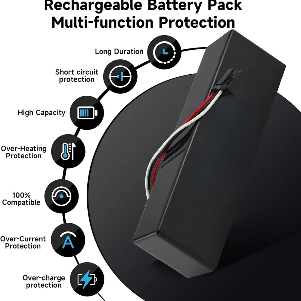 4000mAh 14,4V robotbatterij met hoge capaciteit – vervangend reserveaccessoire, voor Wyze WVCR200S 200S & Xiaomi Mop Pro P Mijia 2S