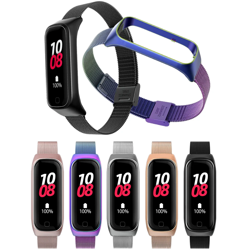 Wrist Strap for Samsung Galaxy Fit 2 Bracelet Metal Stainless Steel Band For Samsung Galaxy Fit2 R220 Smart Band Accessories