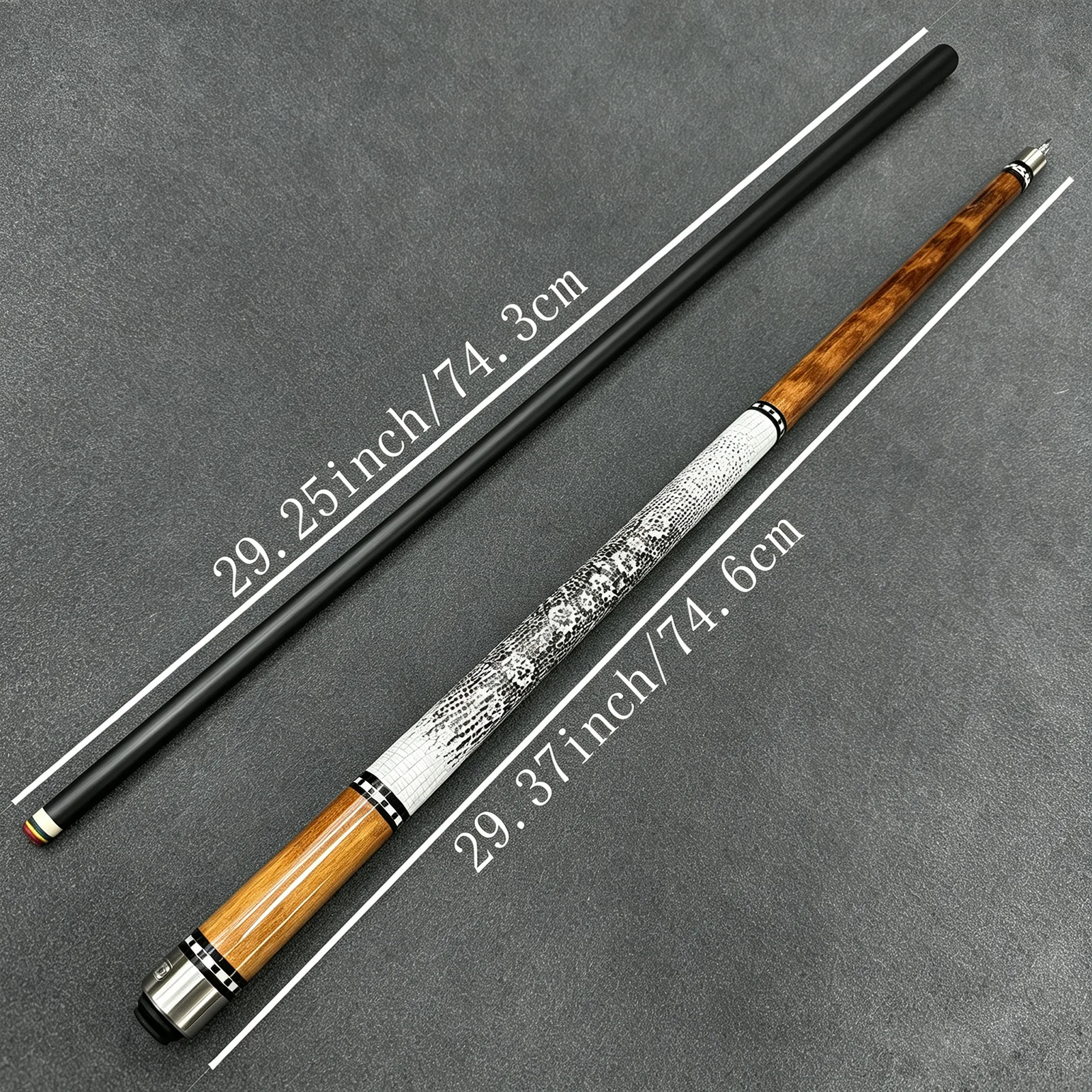 Premium Single Pool Cue with 12.5mm Tip, Tightly Fitted Stainless Steel 8-Thread Slow Joint, a Great Holiday Gift Option.