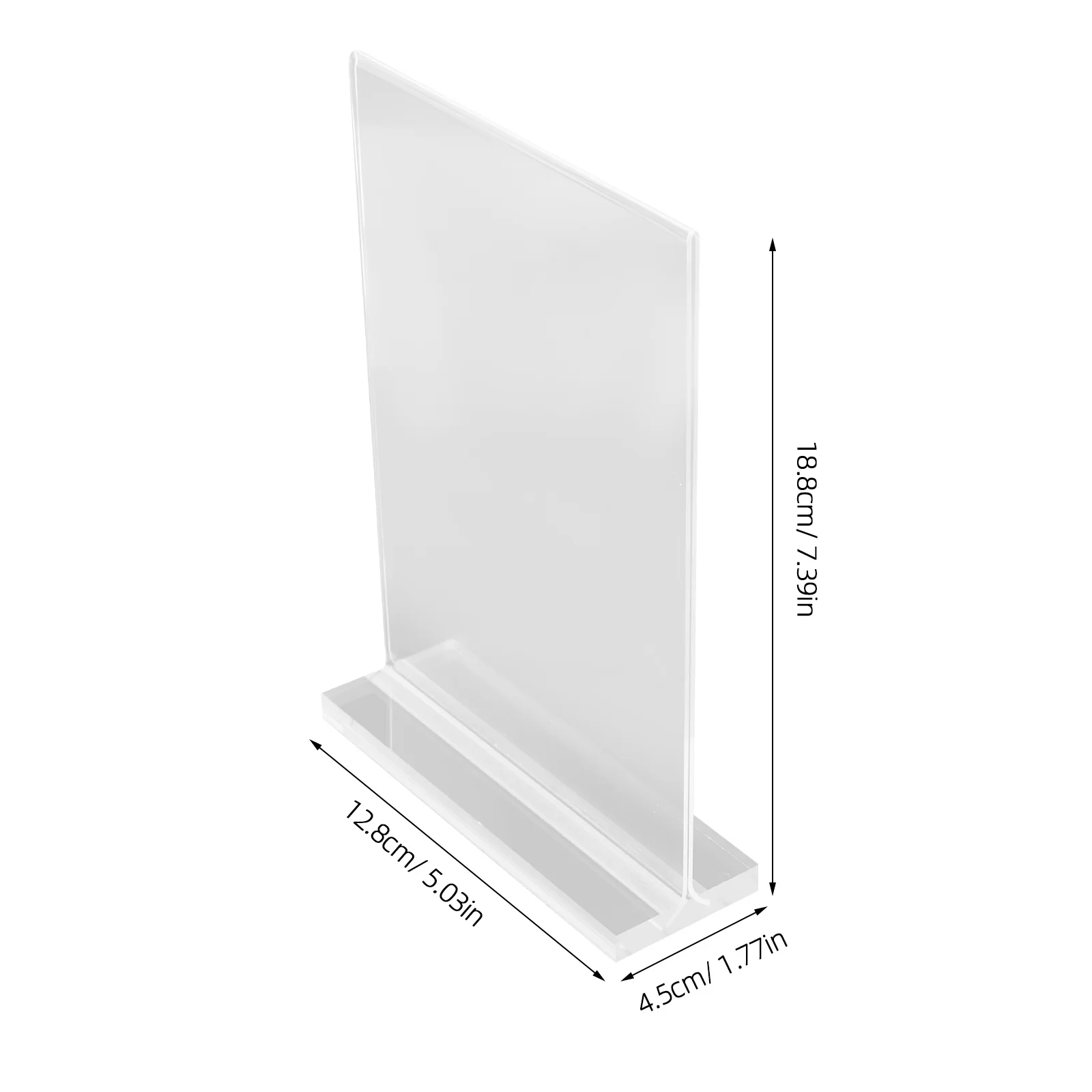 2pcs Acrylic Sign Holder Clear Display Stand For Menu Poster Tabletop Signage Free Standing Acrylic Display Stands Restaurant