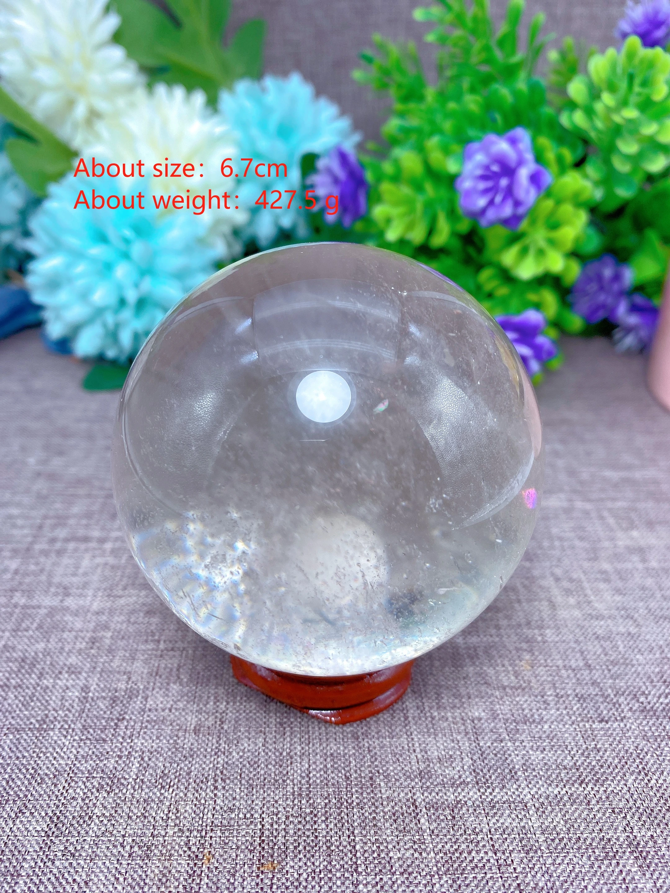 

Natural clear quartz Ball With Druzy Free Form Carving Reiki Healing Stone Home Decoration Exquisite Gift + Stand