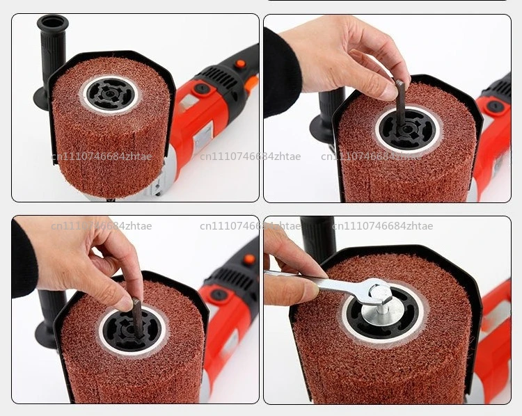 Portable Stainless Steel Wire Drawing Machine Industrial Grade Polisher Electric Speed Control Mirror Finish