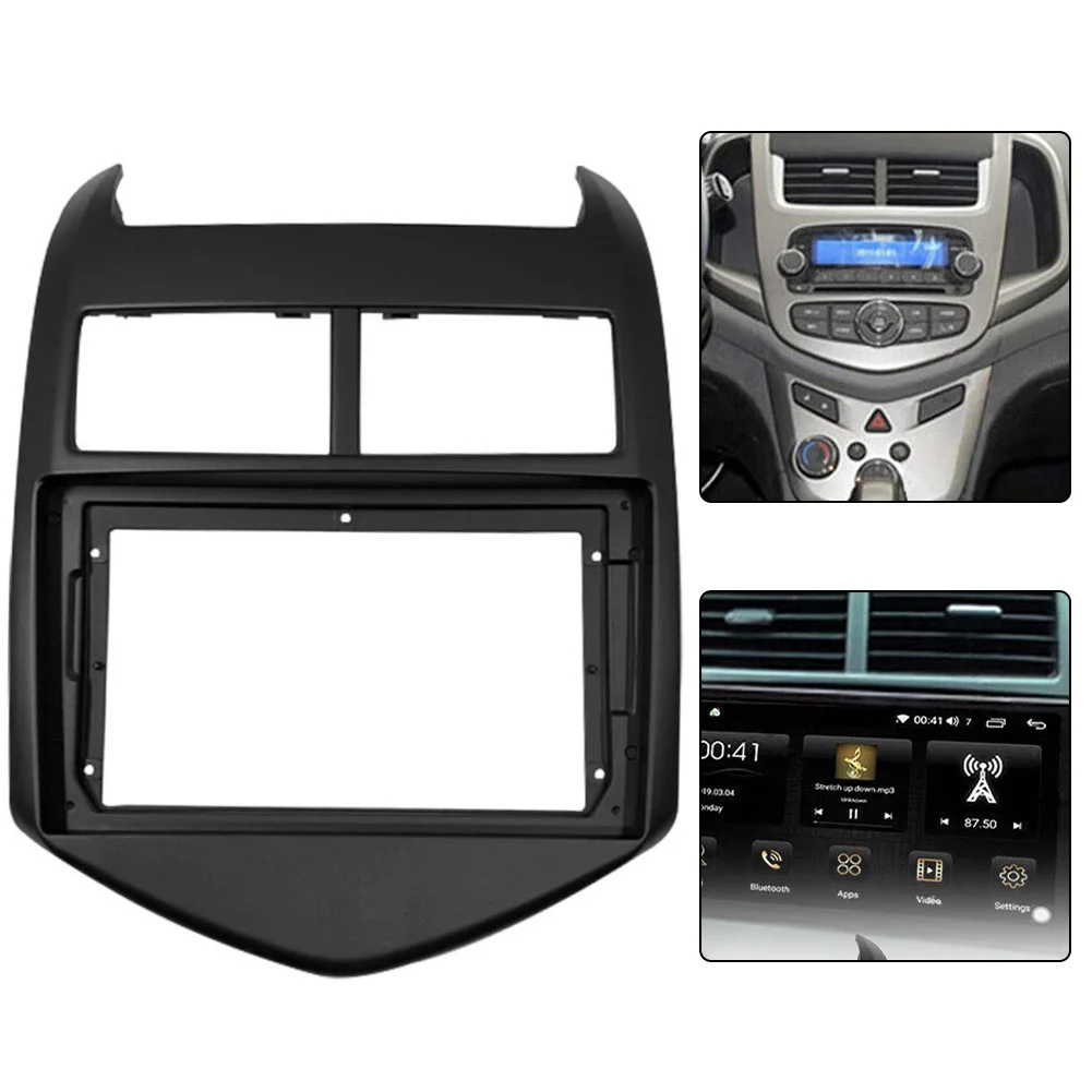 

Car Radio Panel frame for CHEVROLET for Aveo 2 for SONIC for T300 2011-2015 Plastic 9-inch automotive dashboard frame Black