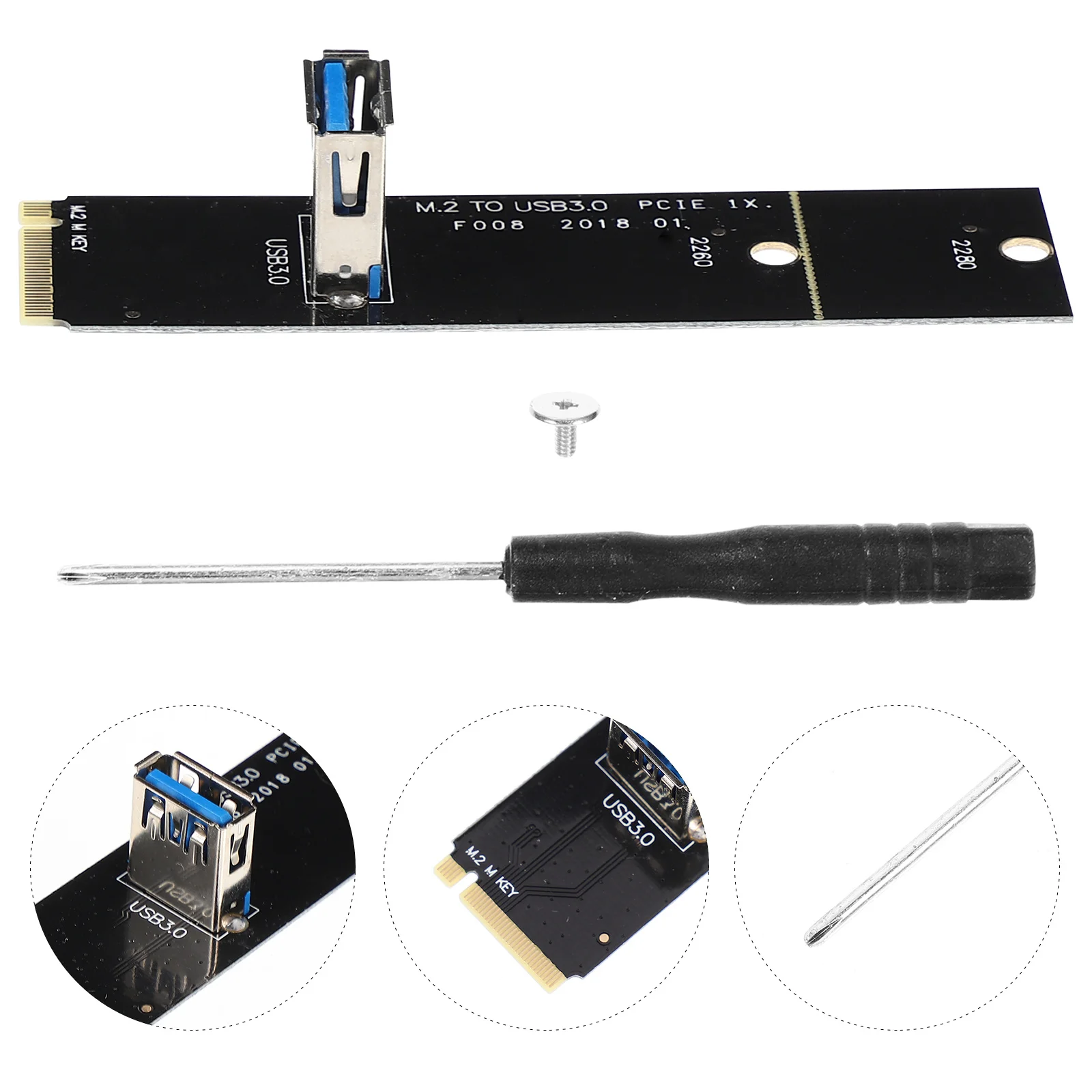 

4Pcs Pcie USB 3.0 Expansion Cards Fast Data Transfer Computer USB Expansion Cards High Compatibility Computer Accessory