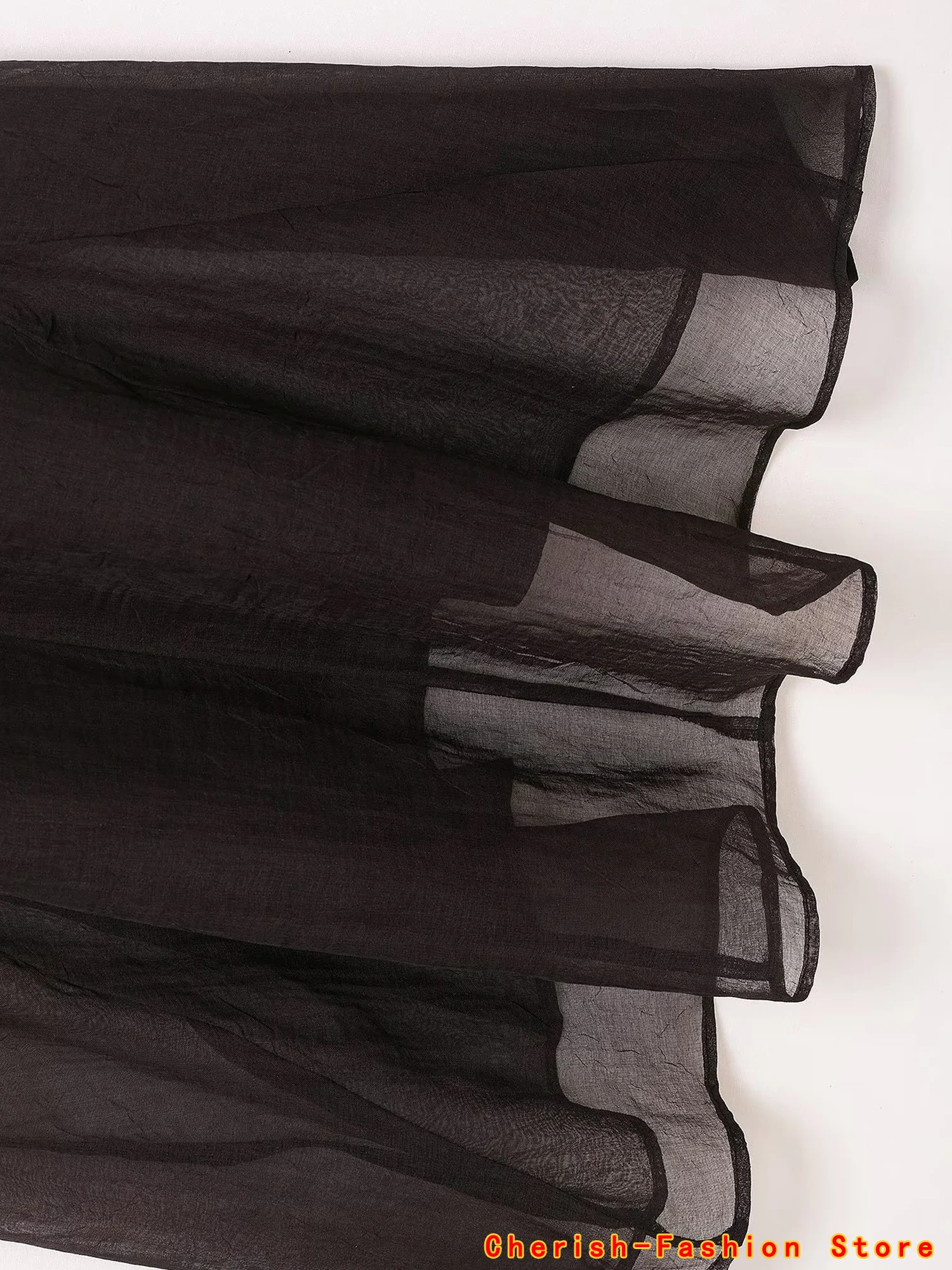 Ruffle Lange Jurken voor Vrouwen Fee Ruches Merk Jurk Vrouwen Lente Semi Sheer Dames Jurken Losse Party Damesjurk