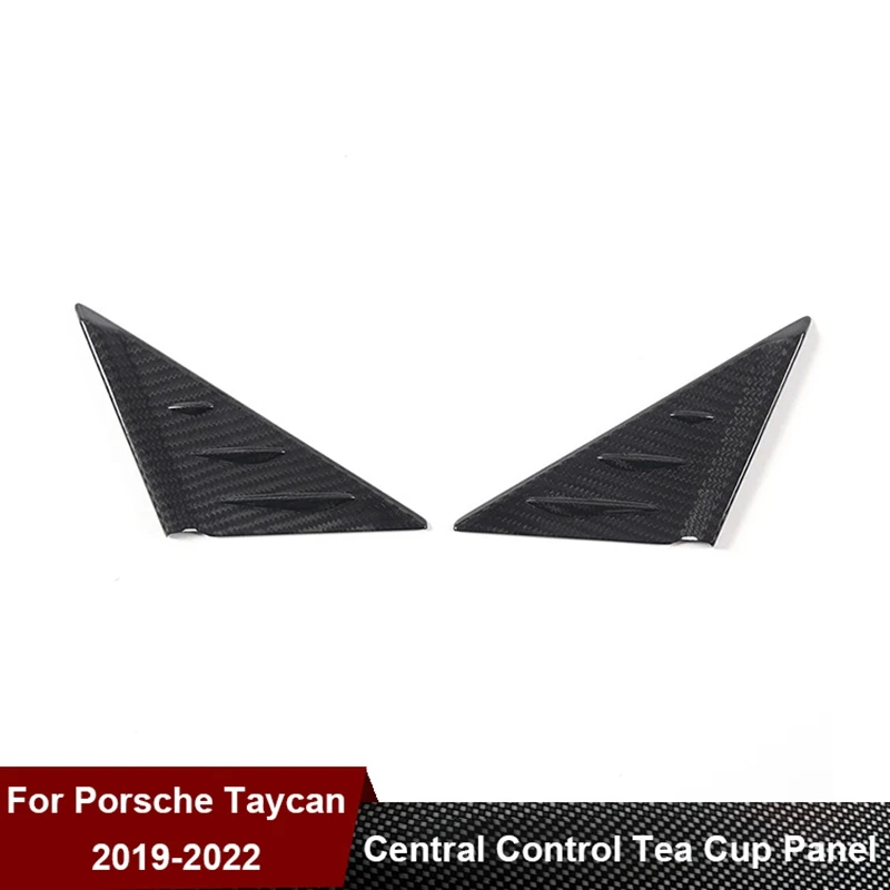 

Real Carbon Fiber Car A Pillar Triangle Decoration Frame Cover Trim Accessories For Porsche Taycan 2019 2020 2021 2022