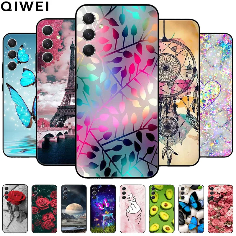 Phone Cover for Samsung A24 4G Case Cute Fashion Silicone Painted for Samsung Galaxy A24 A245F TPU Coque Soft Bag A 24 Para 6.5