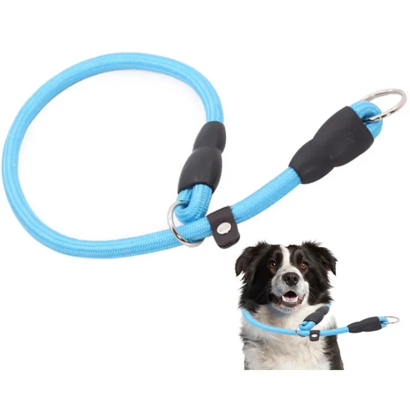 Hunde halsband p Kette für Hunde gehen verstellbares Hunde halsband p Seil Haustier halsbänder Nylon Hunde geschirr Welpen trainings seil Haustier