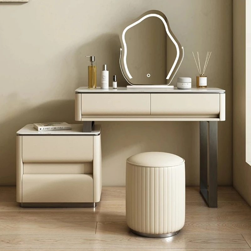 

Light Mirror Room Vanity Table Storage Aesthetic Decor Desk Dressing Table Drawer Organizer Vanitty Tocador Bedroom Furniture