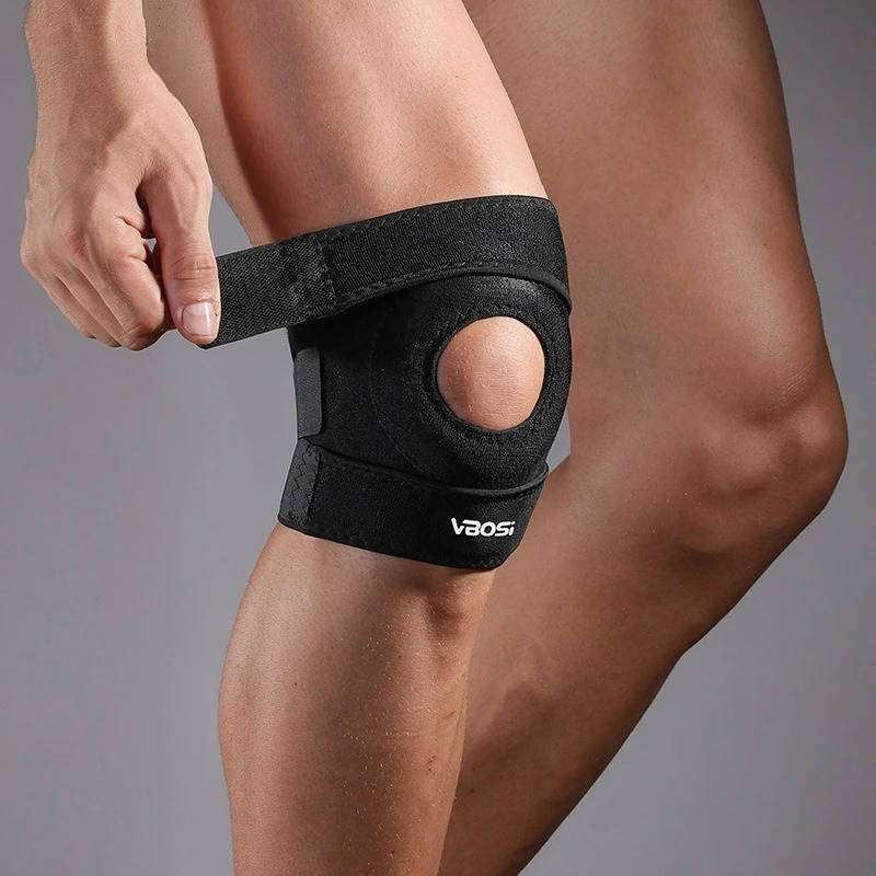 1 PC Adjustable Open Patella Knee Brace for Men Women Breathable Knee Support for Gym Running Workout Sports Injury Protection