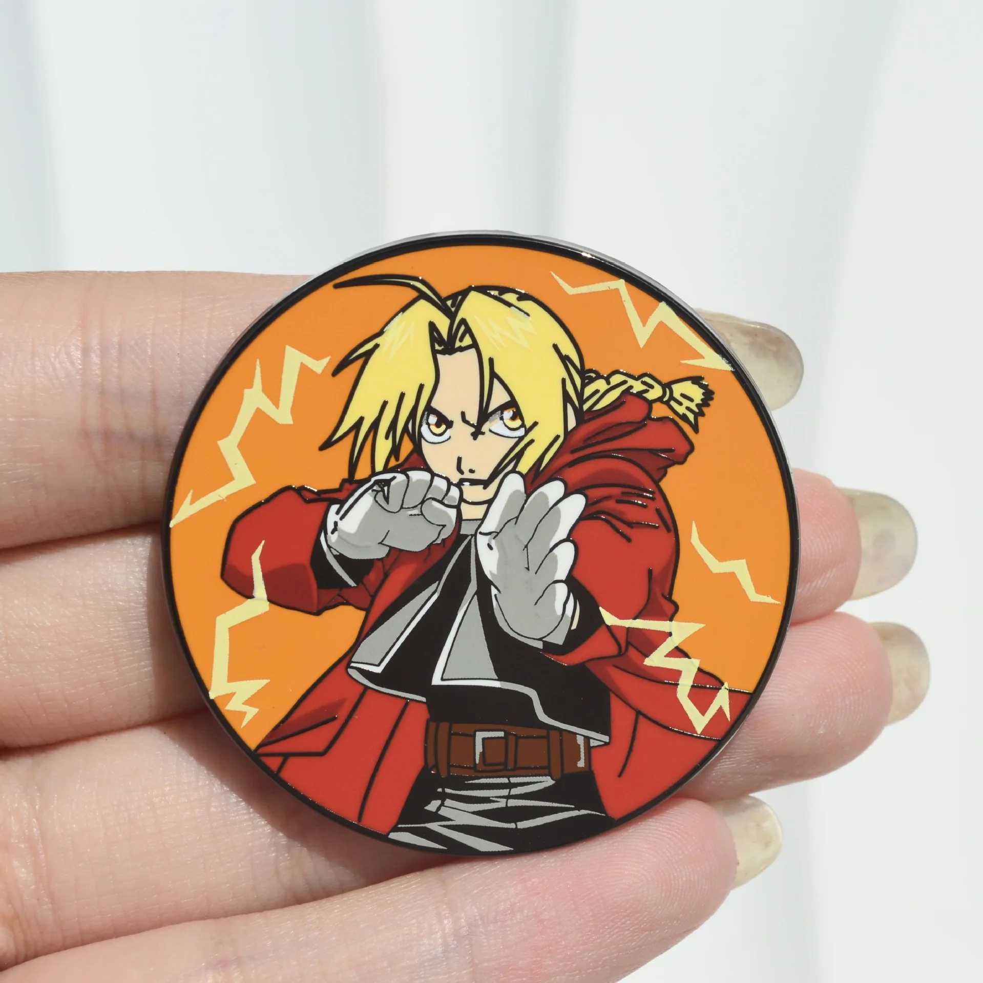 Edward Elric Enamel Pins Anime Fullmetal Alchemist Metal Badges Japan Manga Brooches Bag Backpack Clothing Lapel Cosplay Decor