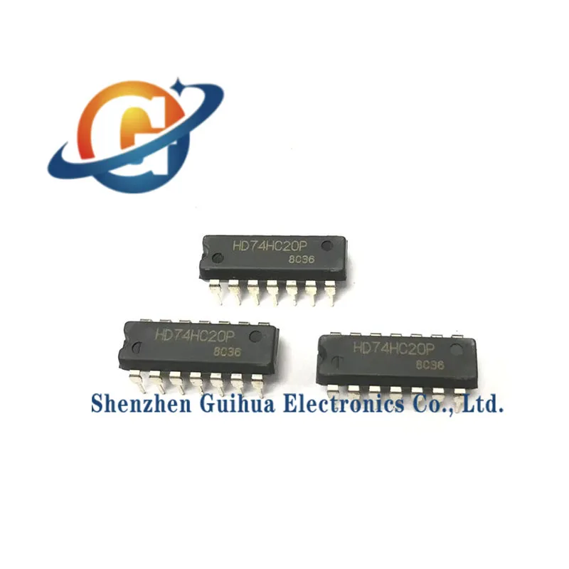 10PCS original imported 74hHC20 HD74HC20P SN74HC20N DIP-14 dual 4-input NAND gate