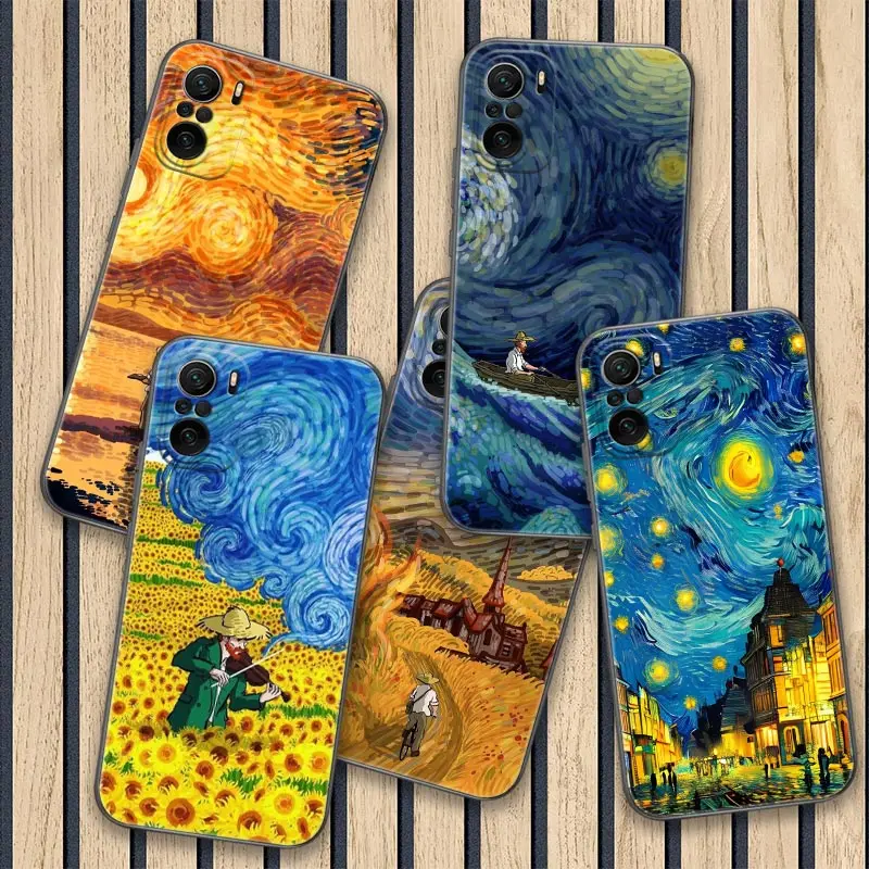 

Funny Van Gogh Cafe Terrace Starry Poco F6 Pro Fundas For Xiaomi Poco X3 NFC X6 X4 X5 5G M4 M5 M6 F3 F4 F5 14 13T Pro Phone Case